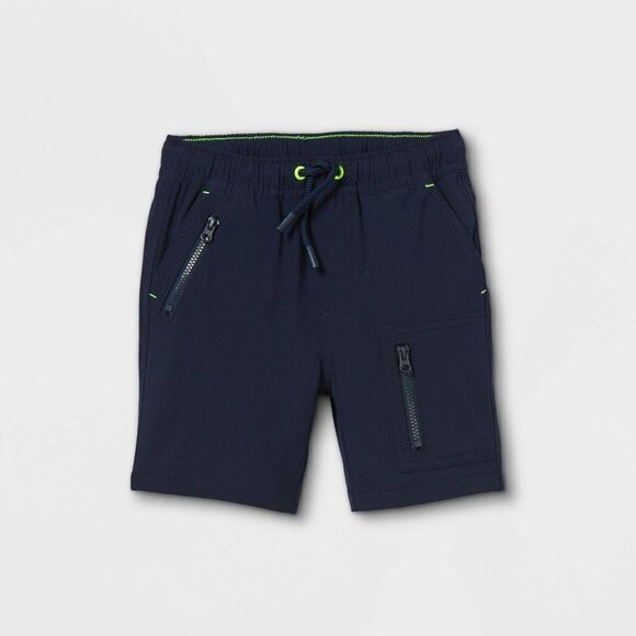 Cat & Jack Toddler Boys' Woven Pull-On Quick Dry Utility Chino Shorts 12 months - Picture 1 of 5